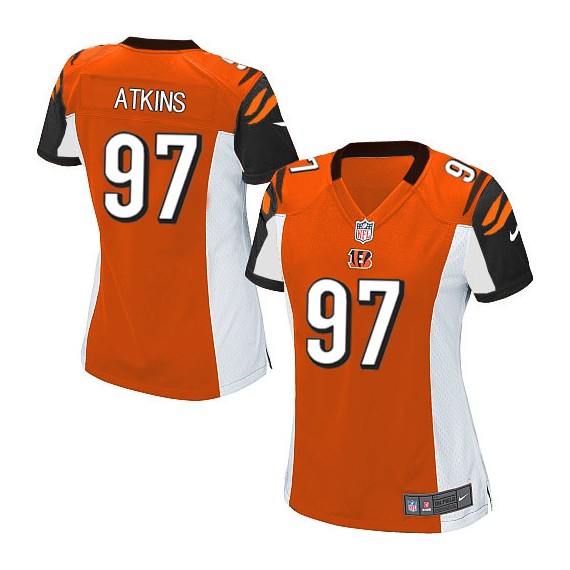 Cincinnati Bengals Geno Atkins Official Nike Orange Limited Women's Alternate NFL Jersey