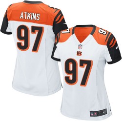 Cincinnati Bengals Geno Atkins Official Nike White Limited Women's Road NFL Jersey