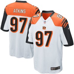Cincinnati Bengals Geno Atkins Official Nike White Elite Youth Road NFL Jersey