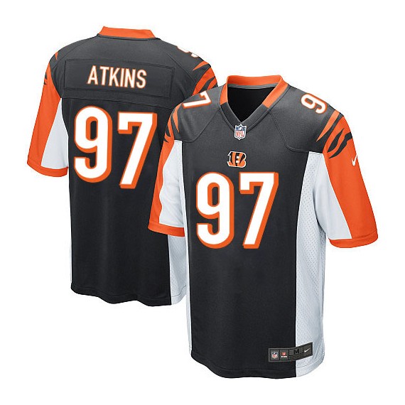 Cincinnati Bengals Geno Atkins Official Nike Black Game Youth Home NFL Jersey
