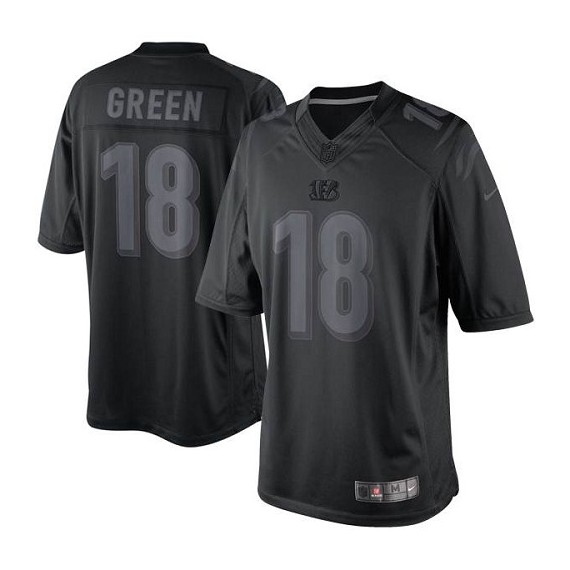 Cincinnati Bengals A.J. Green Official Nike Black Limited Adult Drenched NFL Jersey