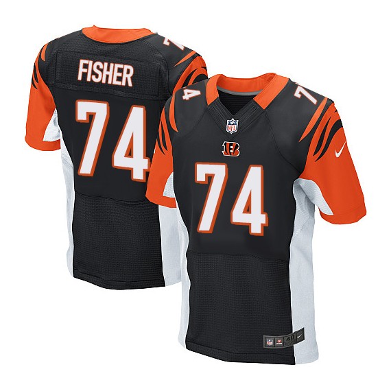 Cincinnati Bengals Jake Fisher Official Nike Black Elite Adult Home NFL Jersey