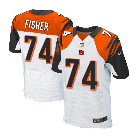 Cincinnati Bengals Jake Fisher Official Nike White Elite Adult Road NFL Jersey