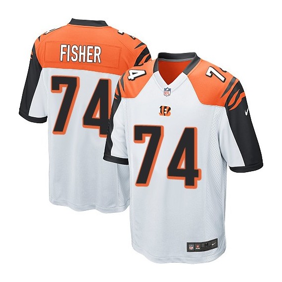 Cincinnati Bengals Jake Fisher Official Nike White Game Adult Road NFL Jersey