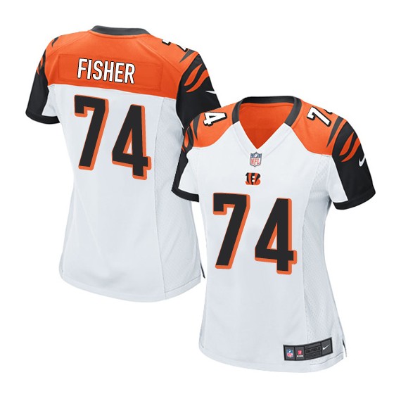 Cincinnati Bengals Jake Fisher Official Nike White Game Women's Road NFL Jersey