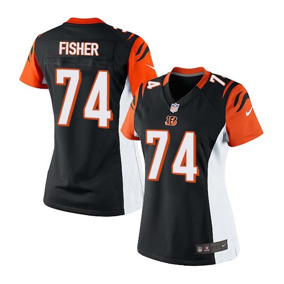 Cincinnati Bengals Jake Fisher Official Nike Black Limited Women's Home NFL Jersey