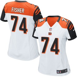 Cincinnati Bengals Jake Fisher Official Nike White Limited Women's Road NFL Jersey