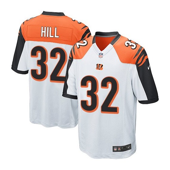 Cincinnati Bengals Jeremy Hill Official Nike White Game Adult Road NFL Jersey