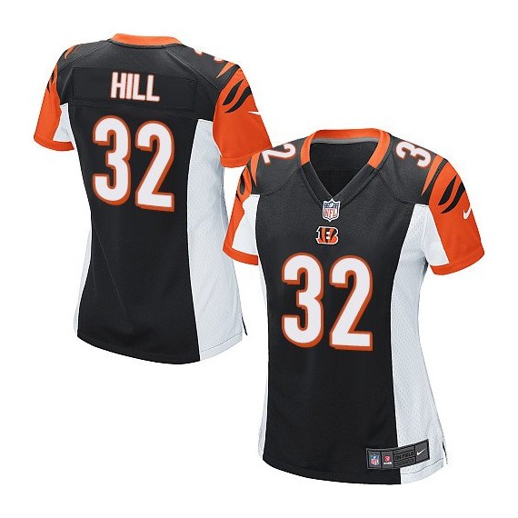 Cincinnati Bengals Jeremy Hill Official Nike Black Game Women's Home NFL Jersey