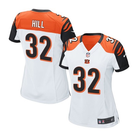 Cincinnati Bengals Jeremy Hill Official Nike White Limited Women's Road NFL Jersey