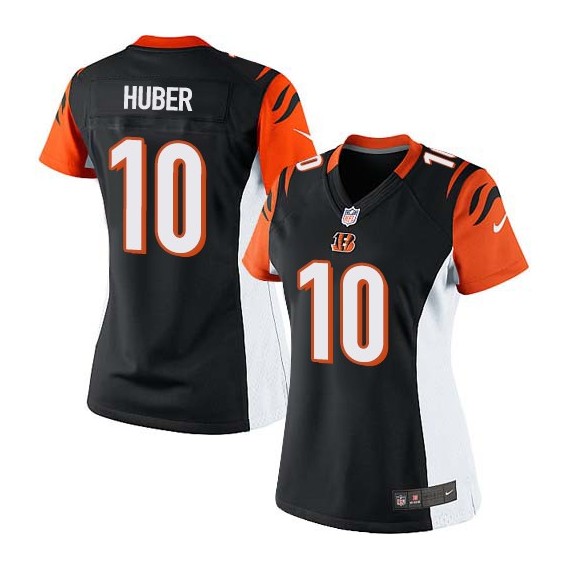 Cincinnati Bengals Kevin Huber Official Nike Black Elite Women's Home NFL Jersey