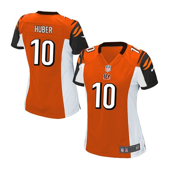 Cincinnati Bengals Kevin Huber Official Nike Orange Elite Women's Alternate NFL Jersey