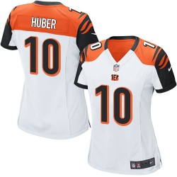 Cincinnati Bengals Kevin Huber Official Nike White Elite Women's Road NFL Jersey