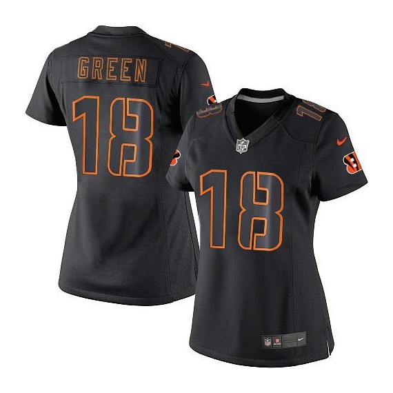 Cincinnati Bengals A.J. Green Official Nike Black Impact Game Women's NFL Jersey