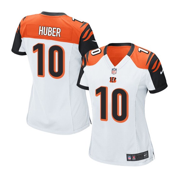 Cincinnati Bengals Kevin Huber Official Nike White Limited Women's Road NFL Jersey