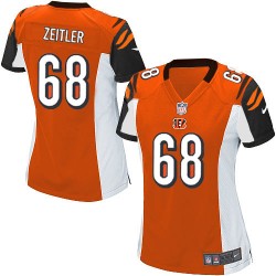 Cincinnati Bengals Kevin Zeitler Official Nike Orange Limited Women's Alternate NFL Jersey