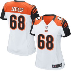 Cincinnati Bengals Kevin Zeitler Official Nike White Limited Women's Road NFL Jersey