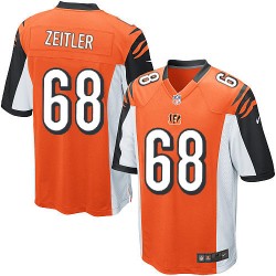 Cincinnati Bengals Kevin Zeitler Official Nike Orange Game Youth Alternate NFL Jersey