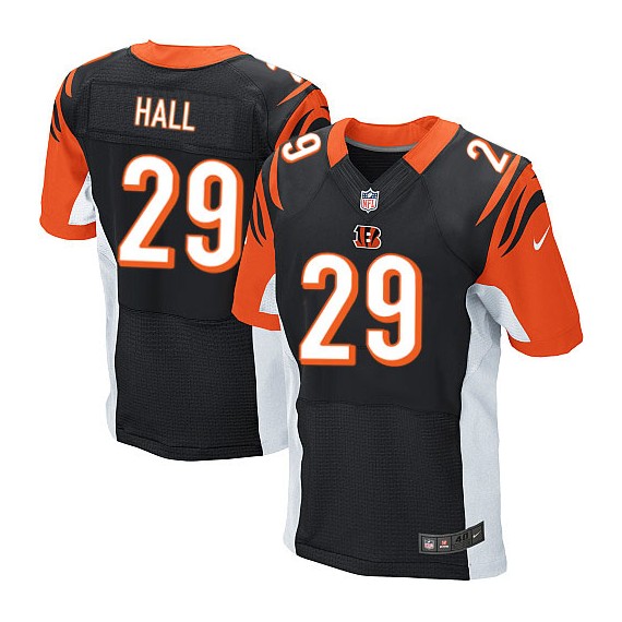 Cincinnati Bengals Leon Hall Official Nike Black Elite Adult Home NFL Jersey