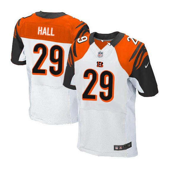 Cincinnati Bengals Leon Hall Official Nike White Elite Adult Road NFL Jersey