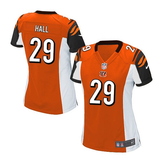 Cincinnati Bengals Leon Hall Official Nike Orange Limited Women's Alternate NFL Jersey
