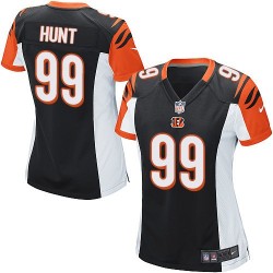 Cincinnati Bengals Margus Hunt Official Nike Black Game Women's Home NFL Jersey