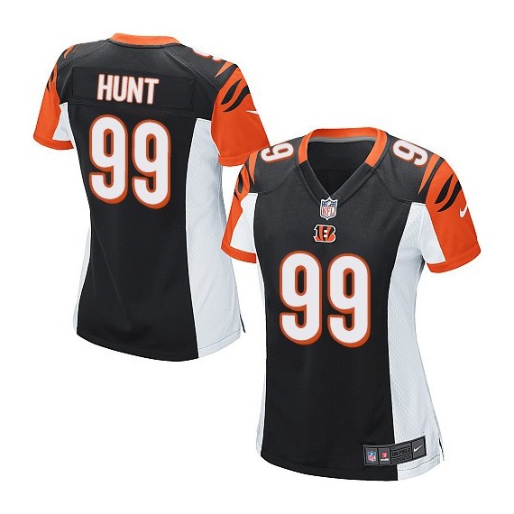 Cincinnati Bengals Margus Hunt Official Nike Black Game Women's Home NFL Jersey