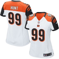 Cincinnati Bengals Margus Hunt Official Nike White Game Women's Road NFL Jersey