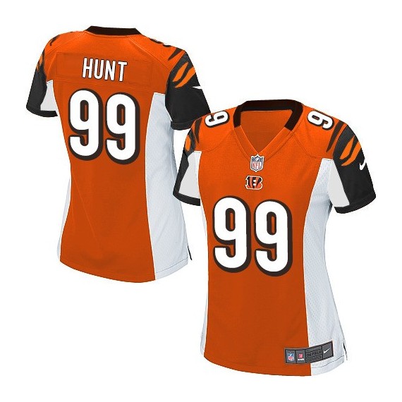 Cincinnati Bengals Margus Hunt Official Nike Orange Limited Women's Alternate NFL Jersey